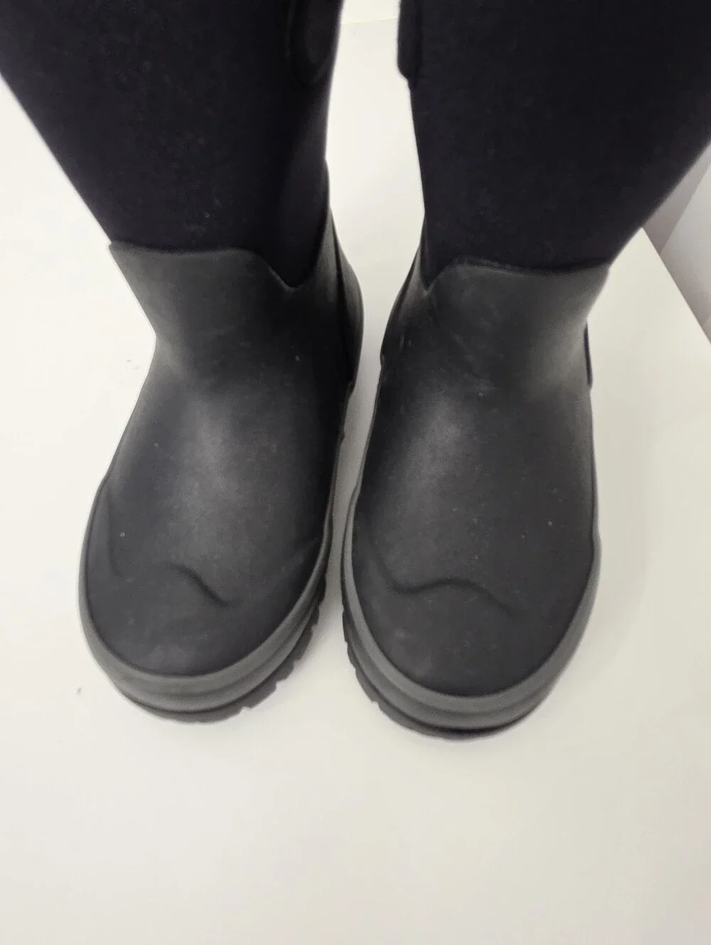 Bogs Kids Grasp Solid Waterproof Winter Rain Boots Black Toddler Infant Size 8